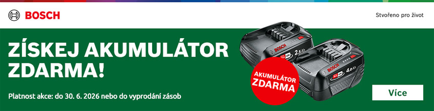 Získejte akumulátor zdarma k vybraným výrobkům Bosch DIY!