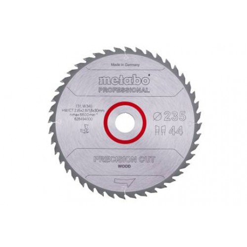 Metabo Pilový kotouč „precision cut wood - professional“, 235x30, Z44 WZ 15° 628494000