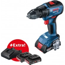 Příslušenství k BOSCH GSR 18V-50 PROFESSIONAL Aku vrtací šroubovák, 3x 18V 2.0Ah, L-Case 06019H5005