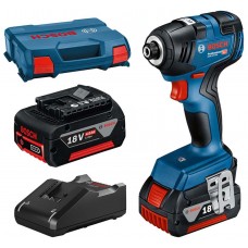 BOSCH GDR 18V-200 Akumulátorový rázový utahovák, 2x GBA 18V 4,0 Ah, GAL 18V-40, L-Case 06019J2107