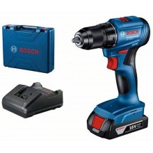 BOSCH GSR 185-LI Akumulátorový vrtací šroubovák, 1x 2 Ah, GAL 18V-20, kufr 06019K3001