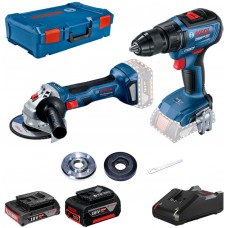 BOSCH Kombinovaná sada GWS 180+GSR 18V+2x GBA+GAL+XL-boxx 0615990M47