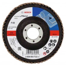 BOSCH Lamelový brusný kotouč X431, Standard for Metal, 115 mm, 22,23 mm, 40 2608603712