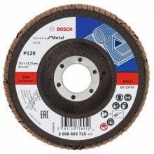 BOSCH Lamelový brusný kotouč X431, Standard for Metal, 115 mm, 22,23 mm, 120 2608603715