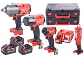 Milwaukee M18 FPP4G3-553X Aku sada nářadí 4933492528