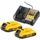 DeWALT DCB1104D2 Sada XR nabíječka DCB1104 + 18V 2x2,0Ah