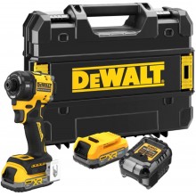 DeWALT DCF870E2T Aku rázový utahovák PowerStack (1/4"/56Nm/18V/2x1,7Ah) Tstak