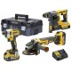 DeWALT DCK305P3T Aku kombo sada DCH273N + DCG405 + DCF887 + DCB115 + (18V/3x5,0Ah) kufr Tstak