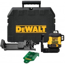 DeWALT DCLE34031N Aku linkový laser 3 x 360° zelený, XR (18V/bez aku) kufr