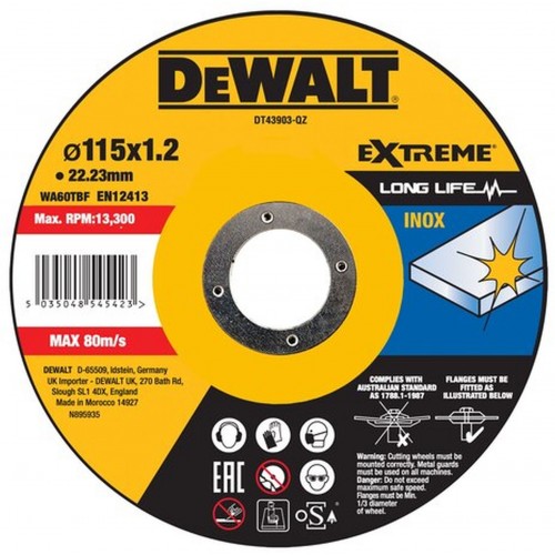 DeWALT DT43903 Řezný kotouč na nerez 115x1,2x22,23 mm