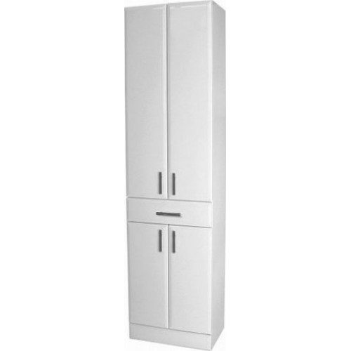 Intedoor Ideal vysoká koupelnová skříňka na soklu bílý lesk IDSV50