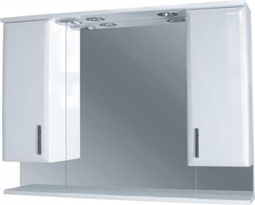 Intedoor Ideal koupelnová zrcadlová stěna s osvětlením bílý lesk IDZS100