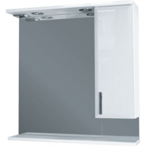 Intedoor Ideal koupelnová zrcadlová stěna s osvětlením bílý lesk pravá IDZS70P