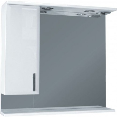 Intedoor Ideal koupelnová zrcadlová stěna s osvětlením bílý lesk levá IDZS80L