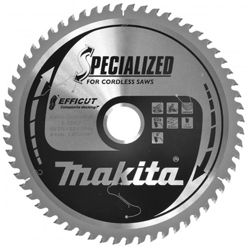 MAKITA E-12267 kotouč pilový kompozitní dřevo Efficut 216x2x30mm 60Z = old E-12192