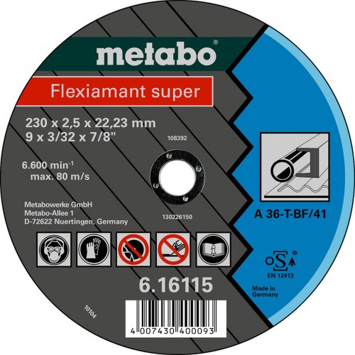 Metabo Fleximant super Řezný kotouč 125 x 2,0 x 22,23 ocel, TF 42 616101000