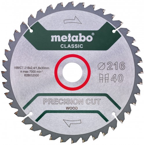 Metabo Pilový kotouč na dřevo Classic 216x30 Z40 WZ 5°NEG /B 628652000