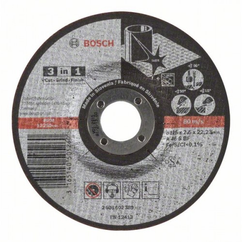 BOSCH Dělicí kotouč 3 v 1 125x22,23mm 2608602389