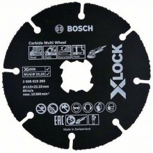 BOSCH Carbide Multi Wheel Víceúčelový řezný kotouč systému X-LOCK, 115mm 2608619283