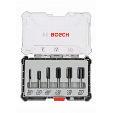 BOSCH Sada fréz, 6 ks, drážkovací frézy s 6mm vřetenem 2607017465