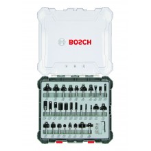 BOSCH Smíšená sada tvarových fréz s vřetenem 6 mm, 30 ks 2607017474