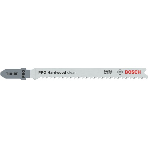 BOSCH Pilový plátek pro přímočaré pily PRO Hardwood clean T101BF 100 mm, 5 ks 2608634234