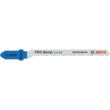 BOSCH Pilový plátek pro přímočaré pily PRO Metal curve T118EOF, 83 mm, 5 ks 2608634237