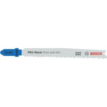 BOSCH Pilový plátek pro přímočaré pily PRO Metal thick and thin T123XF, 100 mm, 3 ks 2608638472