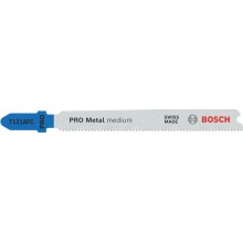 BOSCH Pilový plátek PRO Metal medium T121AFC pro přímočaré pily, 92 mm, 5 ks 2608655106