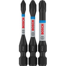 BOSCH Bit PRO PH Impact, PH1 × 55, PH2 × 55, PH3 × 55 mm, 3 ks 2608522491