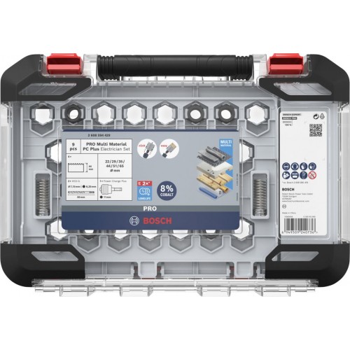 BOSCH Sada děrovek PRO Multi Material PC Plus, 9 ks 2608594429