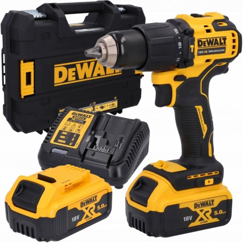 DeWALT DCD709P2T Aku příklepový vrtací šroubovák (60Nm/18V2x5,0Ah) Tstak