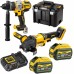 DeWALT DCK2016T2T Combo sada 2 DCD999 + DCG418 + (54V/2x6,0Ah/nabíječka DCB115) T-stak box