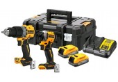 DeWALT DCK2050E2T Aku Kombo sada 18V (2x1,7Ah Powerstack) kufr Tstak