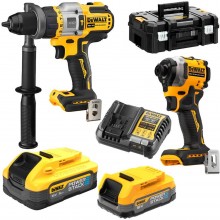 DeWALT DCK2052H1E1T Aku sada (DCD999+DCF850+18V/1,7Ah/5,0Ah PowerStack) Tstak