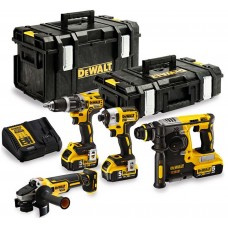 DeWALT DCK422P3 Aku kombo sada DCG405+DCH273+DCD796+DCF887 (18V/3x5,0Ah) 2x kufr