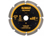 DeWALT DT1473 Pilový kotouč 216 x 30 mm, 8 zubů na cementovláknité desky