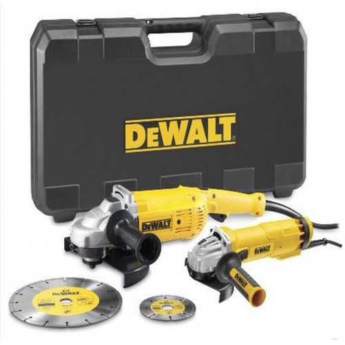 DeWALT DWE492SDT Set úhlových brusek 230 mm + 125 mm