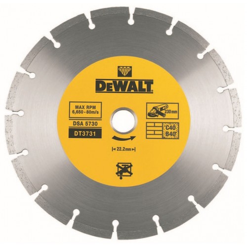 DeWALT DT3731 Diamantový kotouč 230x22,2mm na řezání betonu a cihel