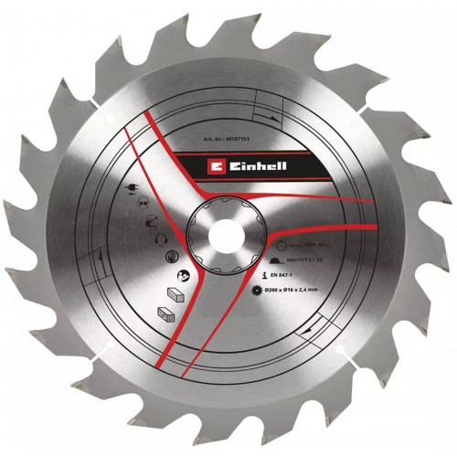 Einhell TCT Saw Blade Pilový kotouč na dřevo 200x16mm 20Z 49587151