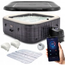 INTEX Pure Spa Greystone Deluxe Vířivka se systémem slané vody 28452NP