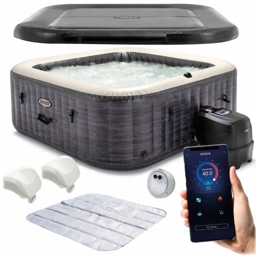 INTEX Pure Spa Greystone Deluxe Vířivka se systémem slané vody 28452NP