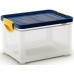 KIS CLIPPER BOX M 20L 40x28,5x24,5cm transparentní/modré víko