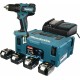 MAKITA DDF459RF4J Aku Bezuhlíkový šroubovák (4x3,0Ah/ 18V +DC18RC) MAKPAC