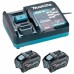 MAKITA 1911V6-0 sada Li-ion XGT 40V 2xBL4050F+1xDC40RA