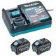 MAKITA 1911V6-0 sada Li-ion XGT 40V 2xBL4050F+1xDC40RA