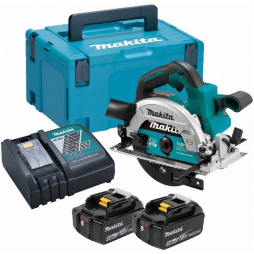 MAKITA DHS660RTJ Aku bezuhlíková okružní pila Li-ion LXT 18V 2x5.0Ah, Makpac