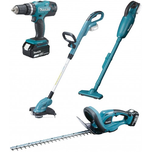 MAKITA DLX4093 Aku sada DHP453Z+DUR181Z+DCL180Z+DUH523Z Li-ion LXT 18V (2xBL1830B+DC18RC)