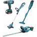 MAKITA DLX4093 Aku sada DHP453Z+DUR181Z+DCL180Z+DUH523Z Li-ion LXT 18V (2xBL1830B+DC18RC)