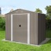 Riwall RMSP 6x8 Brown - zahradní domek kovový 2,4 x 1,8 m SM-F68K-H158-B